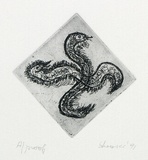 Artist: SHEARER, Mitzi | Title: not titled | Date: 1991 | Technique: etching, printed in black ink with plate-tone