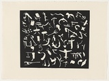 Artist: b'Marshall, John.' | Title: b'Summer garden' | Date: 1992 | Technique: b'linocut, printed in black ink, from one block'