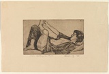 Artist: b'Dallwitz, David.' | Title: b'Joan holding her foot.' | Date: 1953