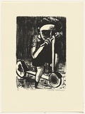 Artist: Blackman, Charles. | Title: The scooter. | Date: 1984 | Technique: screenprint, printed in black ink, from one stencil