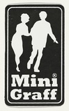 Title: Mini Graff sticker [Joe and Josephine] | Date: 2010 | Technique: screenprint, printed in black ink, from one stencil