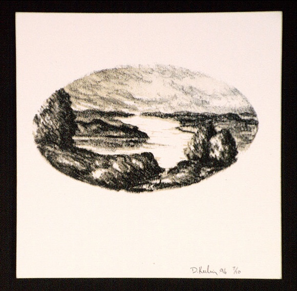 Artist: b'Keeling, David.' | Title: b'(landscape).' | Date: 1996 | Technique: b'lithograph, printed in colour, from two stone plates' | Copyright: b'This work appears on screen courtesy of the artist and copyright holder'