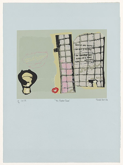 Artist: b'Harris, Pamela.' | Title: b'The powder room' | Date: 1984 | Technique: b'photo-screenprint, printed in colour, from multiple screens'