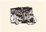 Artist: b'Carrington, Berenice.' | Title: b'Couplets or cutlets' | Date: 1991 | Technique: b'linocut, printed in black ink, from one block'