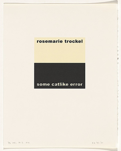 Artist: b'Burgess, Peter.' | Title: b'rosmarie trockel: some catlike error.' | Date: 2001 | Technique: b'computer generated inkjet prints, printed in colour, from digital file'