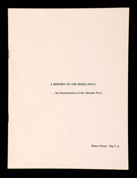 Artist: b'Penny, Simon.' | Title: b'A History of the Bossa Nova. A book containing [10] pp., including 4 illustrations.' | Date: 1983