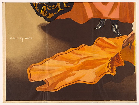 Artist: b'Wood., C. Dudley.' | Title: b'(Cloak)' | Date: c.1950 | Technique: b'lithograph, printed in colour, from multiple stones [or plates]'