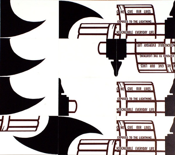 Artist: b'Ramsden, Mel.' | Title: b'Fasces. Part II (mosaic of postcards).' | Date: 1977 | Technique: b'lithograph, printed in black ink, from one stone [or plate]'