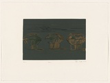 Artist: b'Clement, Isobel.' | Title: b'Present' | Date: 1996, 23 August | Technique: b'linocut, printed in colour, from four blocks'