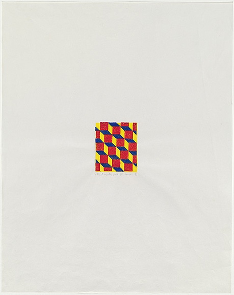 Artist: b'Carchesio, Eugene.' | Title: b'Eternal mystery print [1].' | Date: 1993 | Technique: b'woodcut, printed in colour, from three blocks'