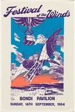 Artist: Clarkson, Jean. | Title: Festival of the winds - Bondi Pavilion. | Date: 1984 | Technique: screenprint, printed in colour, from two stencils