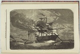 Artist: UNIDENTIFIED AUSTRALIAN WOOD-ENGRAVER, | Title: The burning of tne ship Eliza in Hobsons Bay. | Date: 1970 | Technique: wood engraving, printed in black ink, from one block