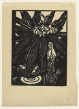 Artist: b'Proctor, Thea.' | Title: b'Frangipanni' | Date: 1928 | Technique: b'woodcut, printed in black ink, from one block' | Copyright: b'\xc2\xa9 Art Gallery of New South Wales'