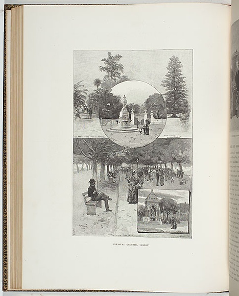 Title: b'Pleasure grounds, Sydney' | Date: 1886 | Technique: b'woodengraving, printed in black ink, from one block'