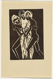 Artist: b'Kriegel, Adam.' | Title: b'The captive' | Date: 1950s | Technique: b'linocut, printed in black ink, from one block'