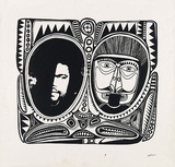 Artist: b'Lasisi, David.' | Title: b'My name' | Date: 1976 | Technique: b'screenprint, printed in black ink, from one stencil'