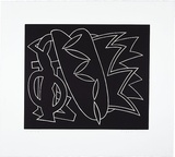 Artist: LEACH-JONES, Alun | Title: not titled [6] | Date: 1986, February - March | Technique: linocut, printed in black ink, from one block | Copyright: Courtesy of the artist