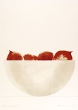 Artist: b'ROSE, David' | Title: b'Peach bowl' | Date: 1973 | Technique: b'lithograph, printed in black ink, from one zinc plate'