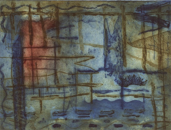 Artist: b'Mulholland, Henry.' | Title: b'Winter' | Date: 1991, March | Technique: b'etching, printed in colour from multiple plates' | Copyright: b'Reproduced courtesy of the artist'