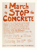 Artist: b'Glebe Anti-Expressway Action Group.' | Title: b'a March to Stop the Concrete' | Technique: b'screenprint, printed in colour, from multiple stencils'