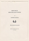 Title: Rococo Recollections [title-page] | Date: 1995 | Technique: electrostatic print