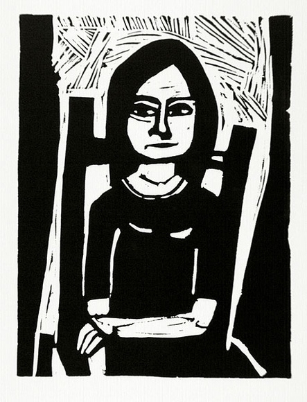 Artist: LAWTON, Tina | Title: Number 1 | Date: 1962 | Technique: linocut, printed in black ink, from one block
