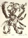 Artist: Larwill, David. | Title: Study for Rigoletto | Date: 1989 | Technique: lithograph, printed in black ink, from one stone