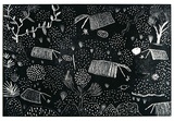 Artist: Pwele, Mary. | Title: not titled [No.65] | Date: 1990 | Technique: woodcut, printed in black ink, from one block