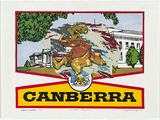 Artist: b'Moncrieff, Greg.' | Title: b'Canberra souvenir' | Date: 1980 | Technique: b'screenprint, printed in colour, from multiple stencils' | Copyright: b'\xc2\xa9 Greg Moncrieff'