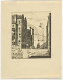 Artist: Berndt, Eileen. | Title: The bridge from Young Street. | Date: c.1930s | Technique: etching, printed in black ink, from one plate