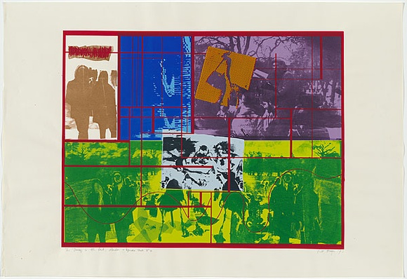 Artist: b'MEYER, Bill' | Title: b'Sunday in the park. Information sheets No. 4' | Date: 1972 | Technique: b'photo-screenprint, printed in colour, from eleven stencils' | Copyright: b'\xc2\xa9 Bill Meyer'