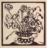 Artist: Williams, Marshall. | Title: Poppies | Date: 1994 | Technique: linocut, printed in black ink, from one block