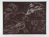 Artist: b'Faulkner, Jeff.' | Title: b'Seylla' | Date: 1991 - 1992, December - January | Technique: b'etching and aquatint, printed in black ink from one plate'