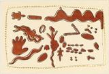 Artist: b'Griffiths, Peggy.' | Title: b'not titled [landscape with handprint]' | Date: 1995 | Technique: b'lithograph, printed in colour, from multiple stones'