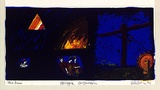 Artist: Schlitz, Michael. | Title: Greeting card: Christmas - Epilogue Gilgamesh | Date: 1991 | Technique: screenprint, printed in colour, from multiple stencils