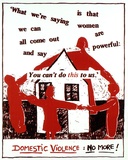 Artist: Fuller, Di. | Title: Domestic Violence No More. | Date: 1991 | Technique: screenprint, printed in red and black ink, from two stencils
