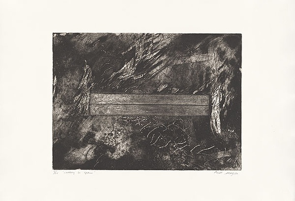 Artist: b'MEYER, Bill' | Title: b'Cutting in space' | Date: 1981 | Technique: b'etching and aquatint, printed in black ink, from one zinc plate (mitsui, precoated photo-engraving)' | Copyright: b'\xc2\xa9 Bill Meyer'
