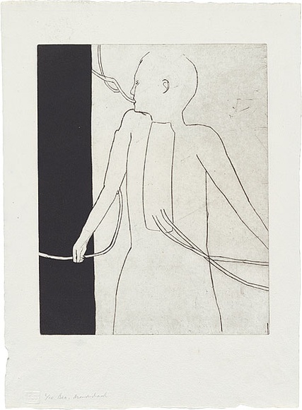 Artist: b'MADDOCK, Bea' | Title: b'Triptych 3' | Date: 1969 | Technique: b'drypoint and etching, printed in black ink, from one copper plate'