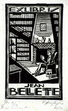 Artist: Haefliger, Paul. | Title: Bookplate: Jean Bellette | Date: 1931-33 | Technique: woodcut, printed in black ink, from one block