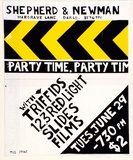 Artist: b'MERD INTERNATIONAL' | Title: b'Party time Triffids Tues June 29' | Date: 1984 | Technique: b'screenprint'