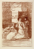 Artist: b'Conder, Charles.' | Title: b'Esther (No.2).' | Date: 1906 | Technique: b'transfer-lithograph, printed in red ink, from one stone'