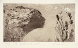 Artist: b'Lempriere, Helen' | Title: b'The grass seed woman' | Date: 1960s | Technique: b'etching and aquatint, printed in black ink with plate-tone, from one plate'