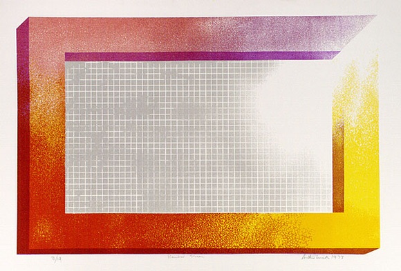 Artist: b'WICKS, Arthur' | Title: b'Rainbow screen' | Date: 1973 | Technique: b'screenprint, printed in colour, from multiple stencils'