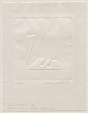 Artist: b'WALKER, Murray' | Title: b'Girl and mirror.' | Date: 1970 | Technique: b'embossed print, from one lino-block'