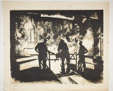 Artist: Courier, Jack. | Title: Tapping the Furnace. | Technique: lithograph, printed in black ink, from one stone [or plate]