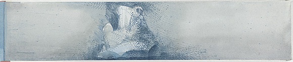 Artist: b'SCHMEISSER, Jorg' | Title: b'My first little book from the voyage to the ice on the Aurora Australis.' | Date: 1999 | Technique: b'engraving, printed in blue ink, from multiple polycarbonate sheets;  watercolour, gouache and pencil' | Copyright: b'\xc2\xa9 J\xc3\xb6rg Schmeisser'