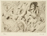 Artist: Lymburner, Francis. | Title: not titled [Couple at round table] | Date: 1940 (about) | Technique: etching, printed in black ink with plate-tone, from one plate