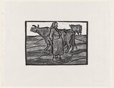 Artist: b'Groblicka, Lidia.' | Title: b'The shepherdess' | Date: 1957 | Technique: b'woodcut, printed in black ink, from one block'