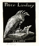 Artist: b'LINDSAY, Lionel' | Title: b'Book plate: Peter Lindsay' | Date: 1923 | Technique: b'wood-engraving, printed in black ink, from one block' | Copyright: b'Courtesy of the National Library of Australia'