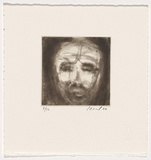 Artist: Peart, John. | Title: Self portrait | Date: 2004 | Technique: aquatint, printed in black ink, from one plate